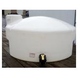 White Plastic 325 Gallon Pick Up Truck Water Storage Tank, 62" Dia x 33" H