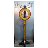 Antique Carnival Wheel Of Fortune Gambling Game, Converted Into Floor Lamp, Powers On