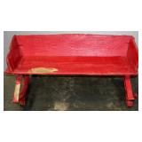 Antique Wagon Seat Bench, 18.5" H x 40" W x 26.5" D