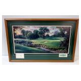 Larry Dyke (American) Signed And Numbered Lithograph Of The Third At Muirfield, Numbered 28/4500, Fr