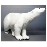 Royal Dux Ceramic Polar Bear, 7.5" High x 13" Long