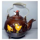 Kitchenware Assortment, Includes Ceramic Teapot, Floral Cup And Saucer, Lusterware Baskets, Enamel C