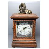 Mantel Clock Jewelry Box, Clock Face Opens To Reveal Jewelry Compartment