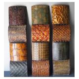 Metal Wall Hangings, Includes Wall Planter With Faux Grass And Wall Art (3)