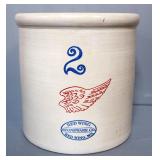 Red Wing Stoneware 2 Gal Crock, Esterwald Salt Glazed Crock, Country Living Speckleware Pitcher And 