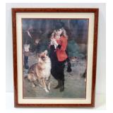 Herman Richir (Belgian, 1866-1942) The Rider (Detail) Print, Framed Double Matted Under Glass, 26" W