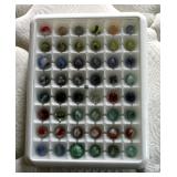Antique Glass Marble Collection, Various Makers, Sizes, And Colors, Approx Qty 100, Contents Of Two 