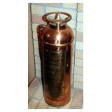 Antique Copper Pyrene Soda Acid Fire Extinguisher, 24" Tall