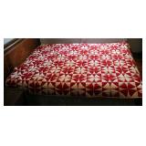 Hand Pieced Hand Stitched, Rob Peter To Pay Paul Quilt, 72" x 99"