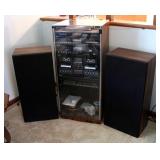 Magnavox Home Audio System Including Belt Drive Turntable, CD Player, Dual Tape Deck, 100W Amp Equal