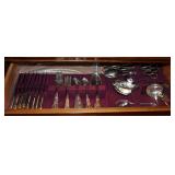 Rogers Bros 1847 IS Silver Plate Flatware Set, Total Qty 44 Pieces, And FR Rogers Serving Utensils