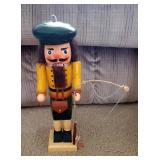 Wood Fisherman Nutcracker With Box, 14.5" Tall