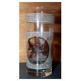 Printed Glass Game Bird Drinking Glasses, Set of 12