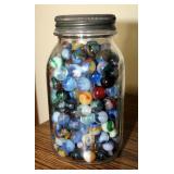Vintage Glass Marble Collection, Various Brands Colors And Sizes