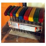 T Handled Hex Keys/Allen Wrenches, Qty 2 Sets