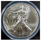 1 oz Fine Silver 2013 W Silver Eagle Walking Liberty Coin, Slabbed By PCGS, Graded MS70