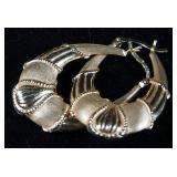 14k Gold HGE Rings (2) And Earrings With Clasps Marked 14k, Approx 43.91 g Total Weight