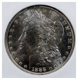 1888 O Morgan Silver Dollar, Slabbed By NGC, Graded MS64