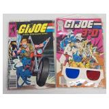 GI Joe Marvel Comics, Qty 3 And GI Joe In 3-D Blackthorne Comic Book With 3-D Glasses