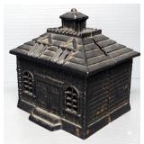 Cast Iron Schoolhouse Bank And Cast Iron Boot Scraper