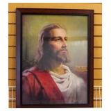 Peter V. Bianchi (American, 1920-2001) The Christ Head Print, Framed Under Glass, 21" W x 27" H