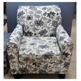 Ashley Furniture Carloine Collection Sepia Accent Chair With Floral Design, Approx 36" High