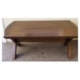 Solid Wood Rectangular Cocktail / Coffee Table With X Legs, 19" H x 28" W x 48" D