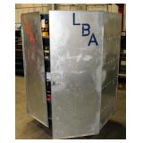 Custom Built Rolling Metal Shop Cabinet With 2 Doors And 5 Shelves, 66.5" x 48" x 31"