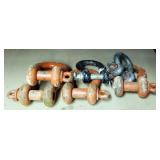 Heavy Duty Screw Pin Shackles, Various Sizes, Qty 6,