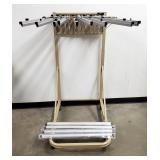 AdirOffice Vertical File Rolling Stand With 12 Brackets, Height Is Adjustable