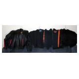 Genuine Leather Harley Davidson American Flag Jacket, Size L, & Harley Davidson Zippered Hoodies, Qt