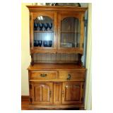 Solid Wood Four Door, Two Piece China Hutch, 76in x 42in x 18in