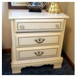 Basset Solid Wood Two Drawer Night Stand, 24in x 22in x 14in