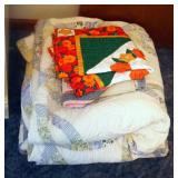 Arch Quilts, Hand Stitched Star Quilt, 88in x 94in, Hand Stitched Wedding Ring Quilt, 84in x 94in, A