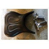 Corbin BMW-R12RT-5-FHE Motor Cycle Seat, With Heating Element, OEM Wiring, Chrome Foot Pegs, And Win