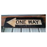 Vintage One Way Traffic Sign