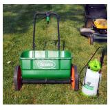 Scotts Accugreen Seed Spreader And 1.25 Gallon Greenwood Pump Sprayer