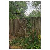 Rolling 9-Step Warehouse Step Ladder With Hand Rail, Total Height 9ft