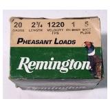 20 ga Ammo, Includes Remington And Federal, Approx 130 Rds, Local Pickup Only
