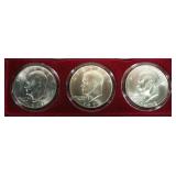 1971 S, 1972 S, And 1973 S Eisenhower Dollars, Total Qty 3