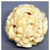 Carved And Layered Decorative Ball With Separate Interior Ball
