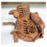 Antique Hand Crank Corn Shucker And Pulley Hook