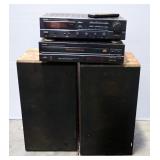 Denon Stereo System, Includes 5-Disc CD Changer Console, AM/FM Receiver, 2 Speakers, And Remote