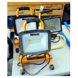 Woods LED Portable Electric Shop Lights, Model WL40072, Qty 2, And Portable Electric Shop Light