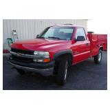 2002 Chevrolet Silverado 2500HD Work Truck, 6.6L Turbo Diesel V8, 4WD, 114,591 Miles, VIN# 1GBHK2417