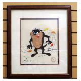 Tasmanian Devil Original Handpainted Animation Cel Painting Signed By Friz Freleng, Numbered 16/200,