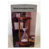 Libra Wood Hourglass Decor Model # B161500