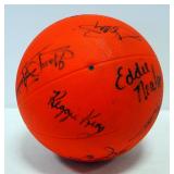 Kansas City Kings Autographed Basketball, Signatures Include Eddie Johnson, Eddie Nealy, Larry Drew,