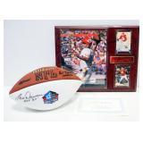 Len Dawson HOF Kansas City Chiefs Autographed Football With COA, And Len Dawson Autographed Photo On