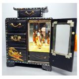 Oriental Collectibles, Includes Cloisonne Style Vases, Musical Jewelry Box With Some Contents, Ceram